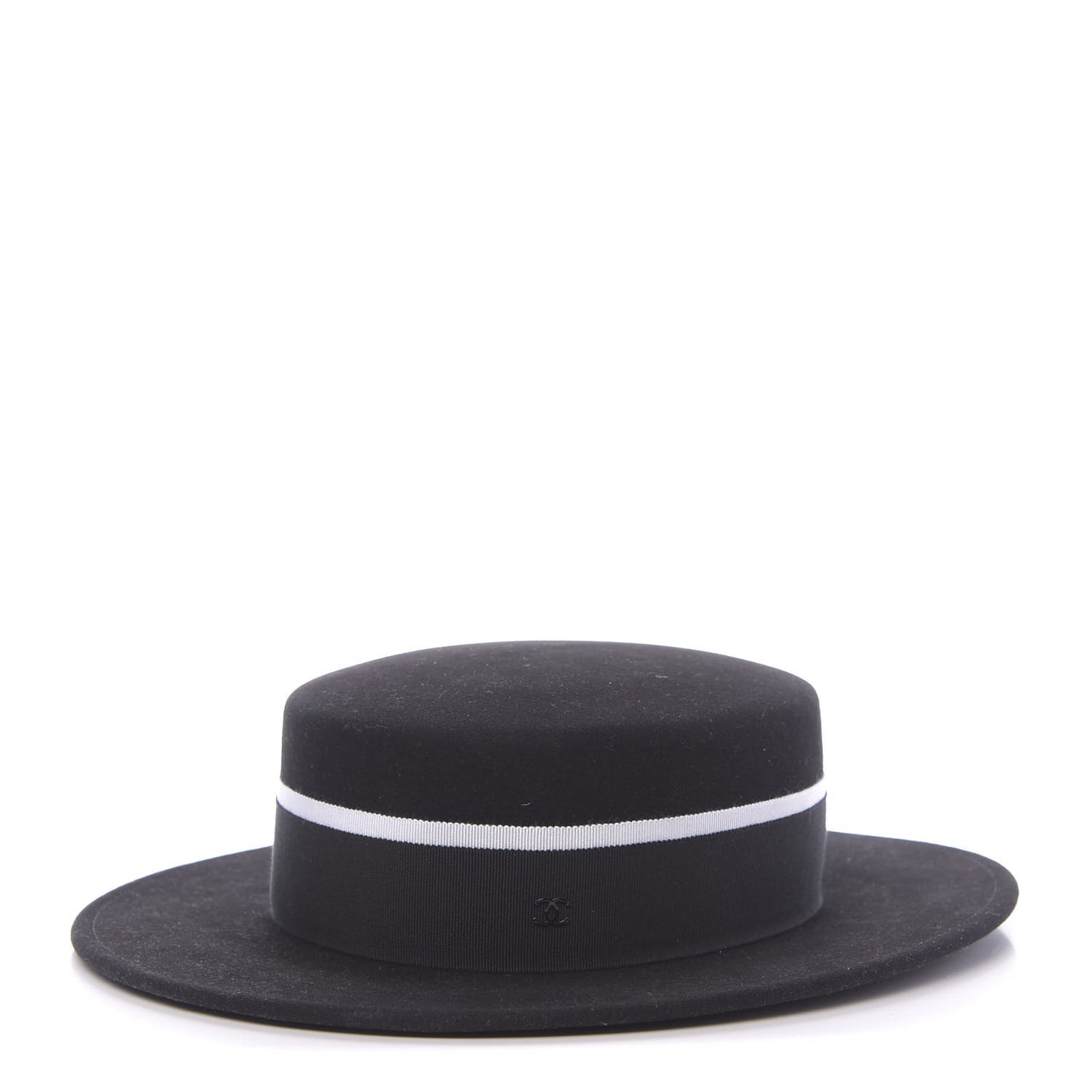 Felt Hat M Black White
