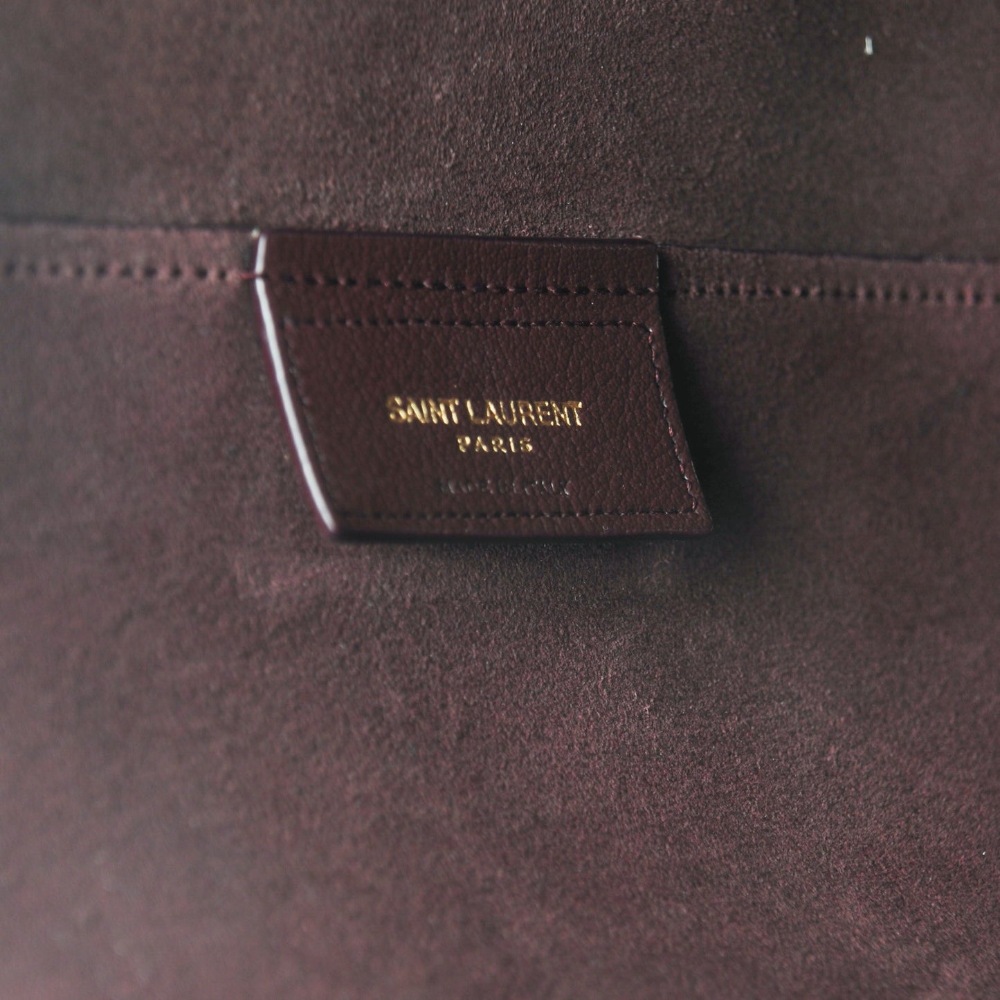 Calfskin Large Shopping Tote Bordeaux