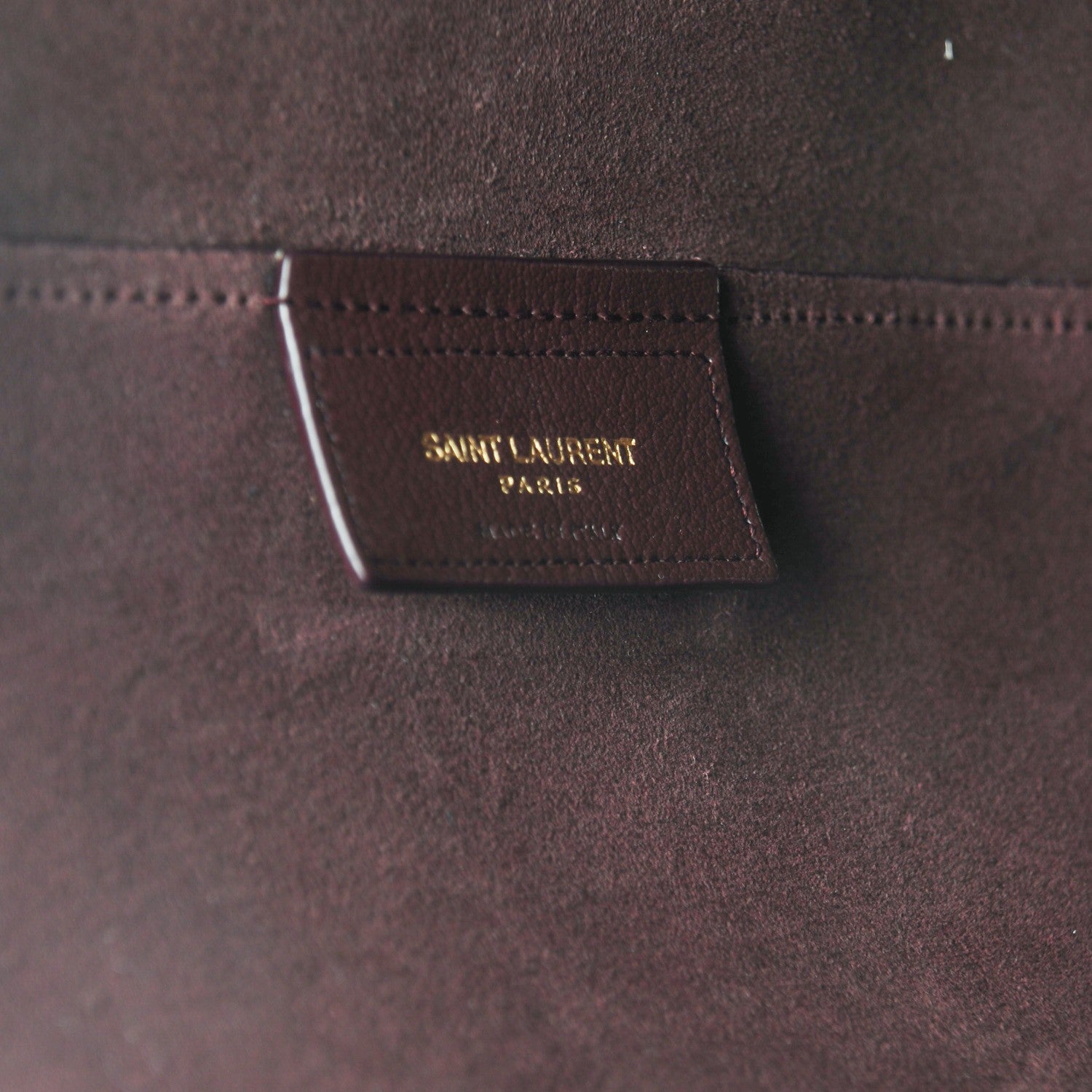 Saint Laurent Calfskin Large Shopping Tote Bordeaux 9 of 10