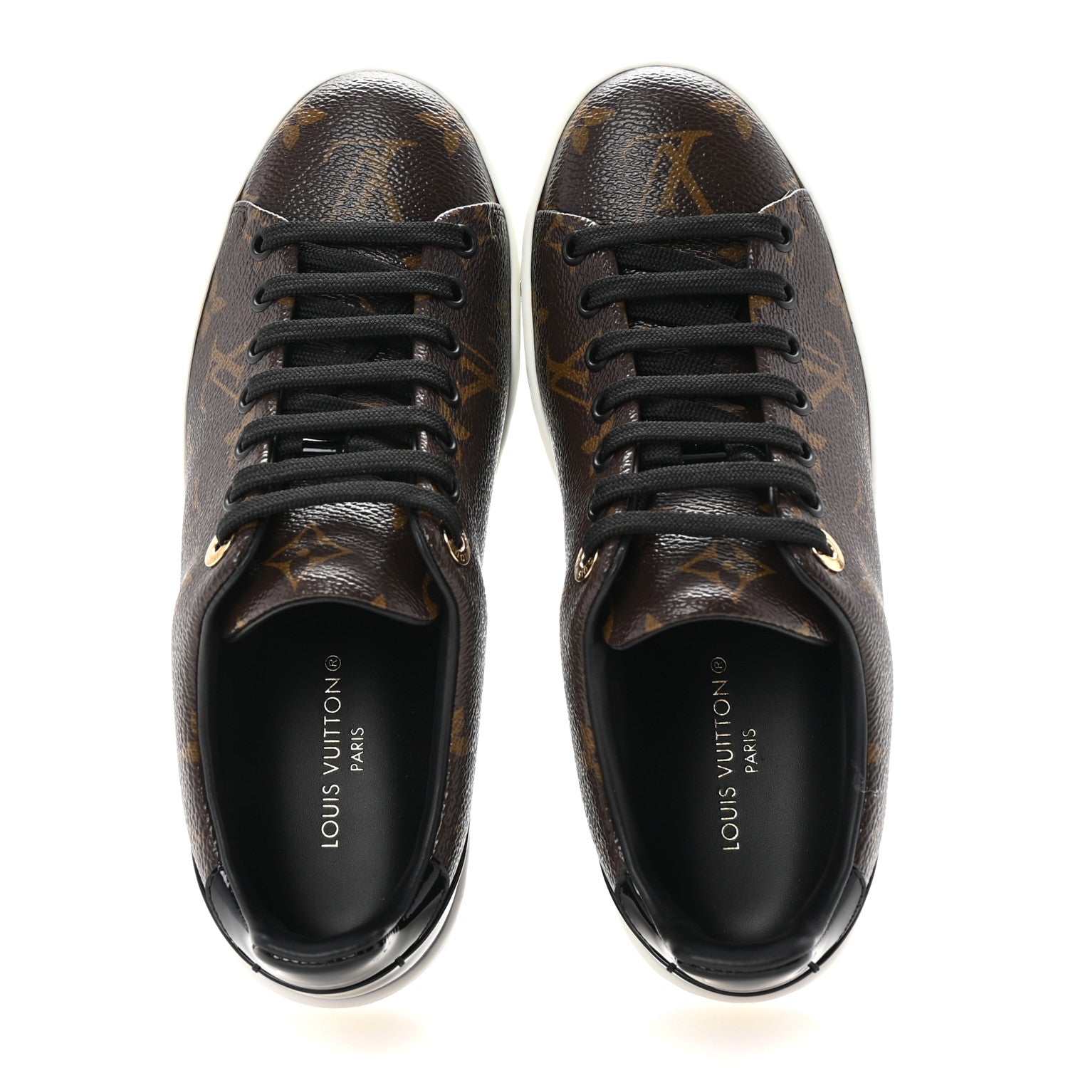 Louis Vuitton Patent Monogram Frontrow Sneakers 36 2 of 10