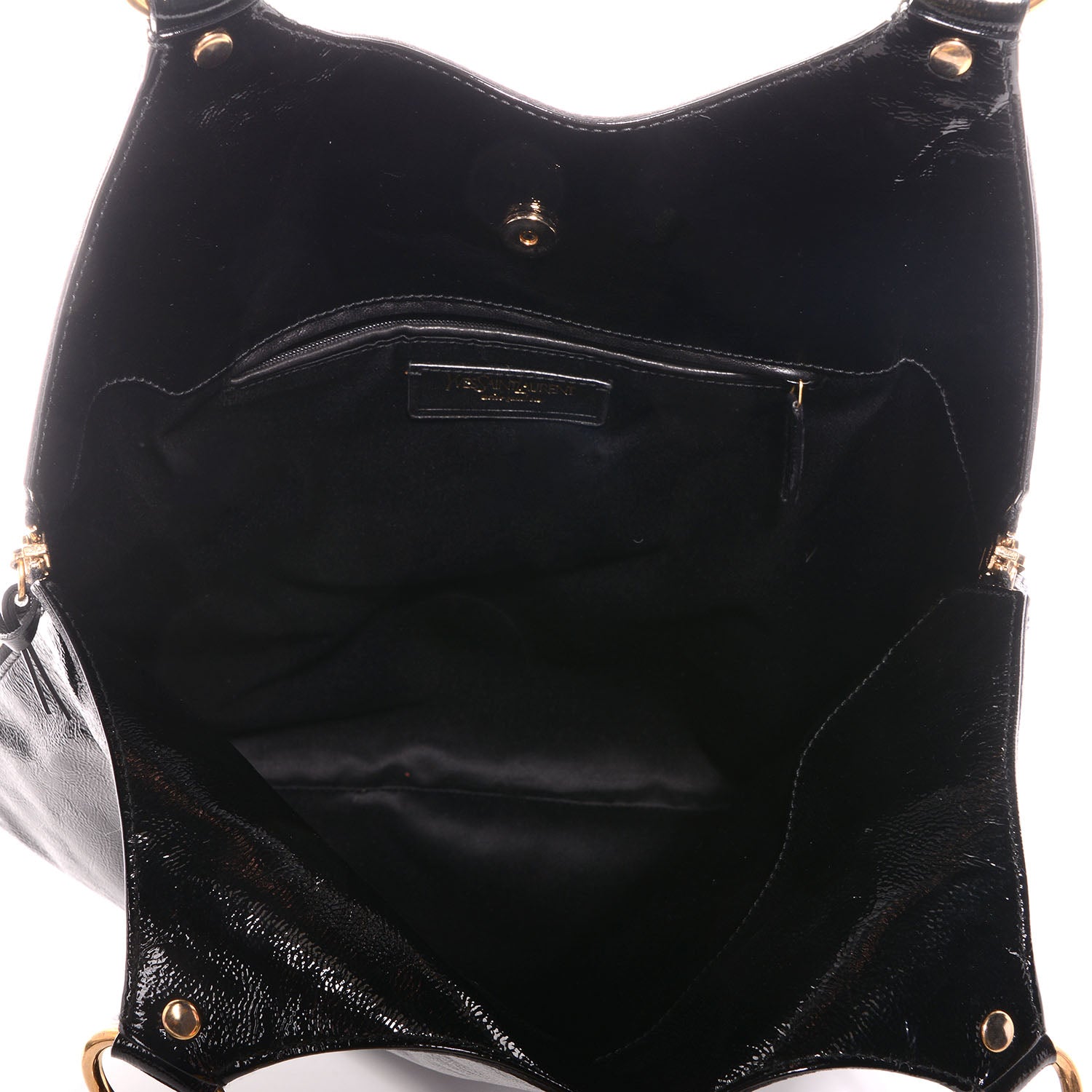 Saint Laurent Patent Tribute Tote Black 11 of 31