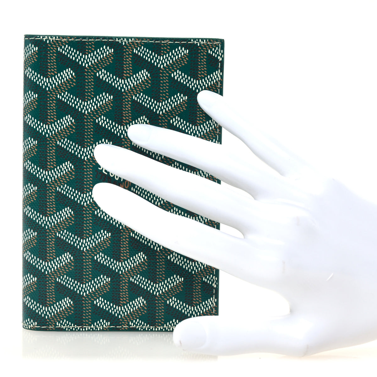 Goyardine Grenelle Passport Wallet Green