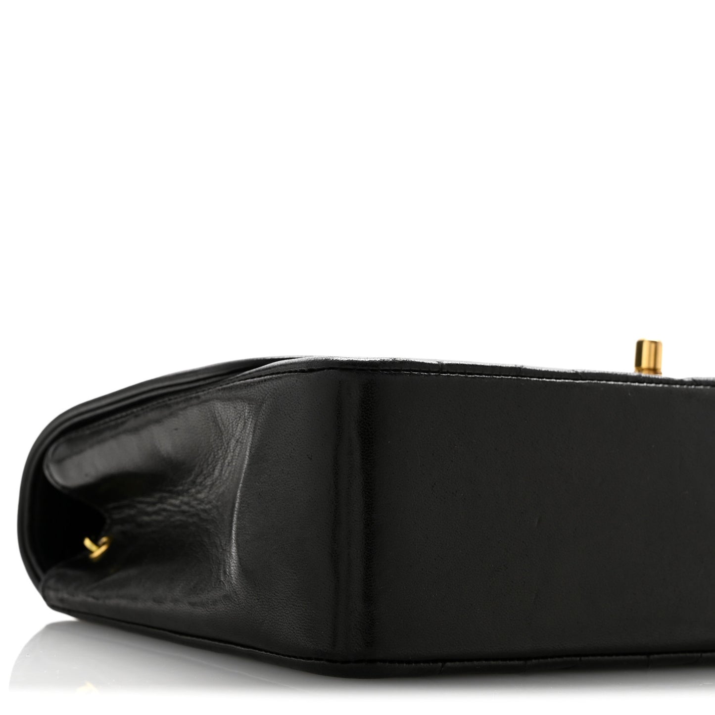 Lambskin Quilted Medium Single Flap Black
