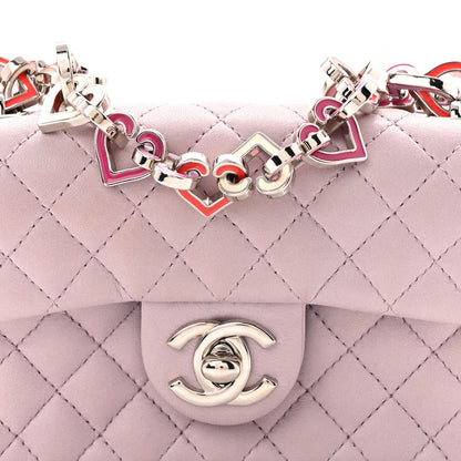 Chanel Lambskin Quilted Extra Mini Valentine Flap Lilac 8 of 10