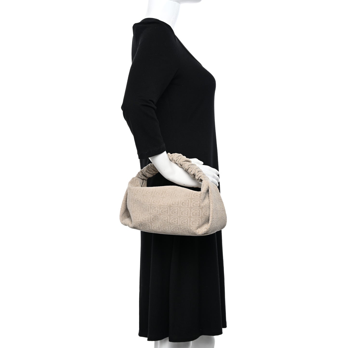 Velvet Small Scrunchie Bag Simply Taupe