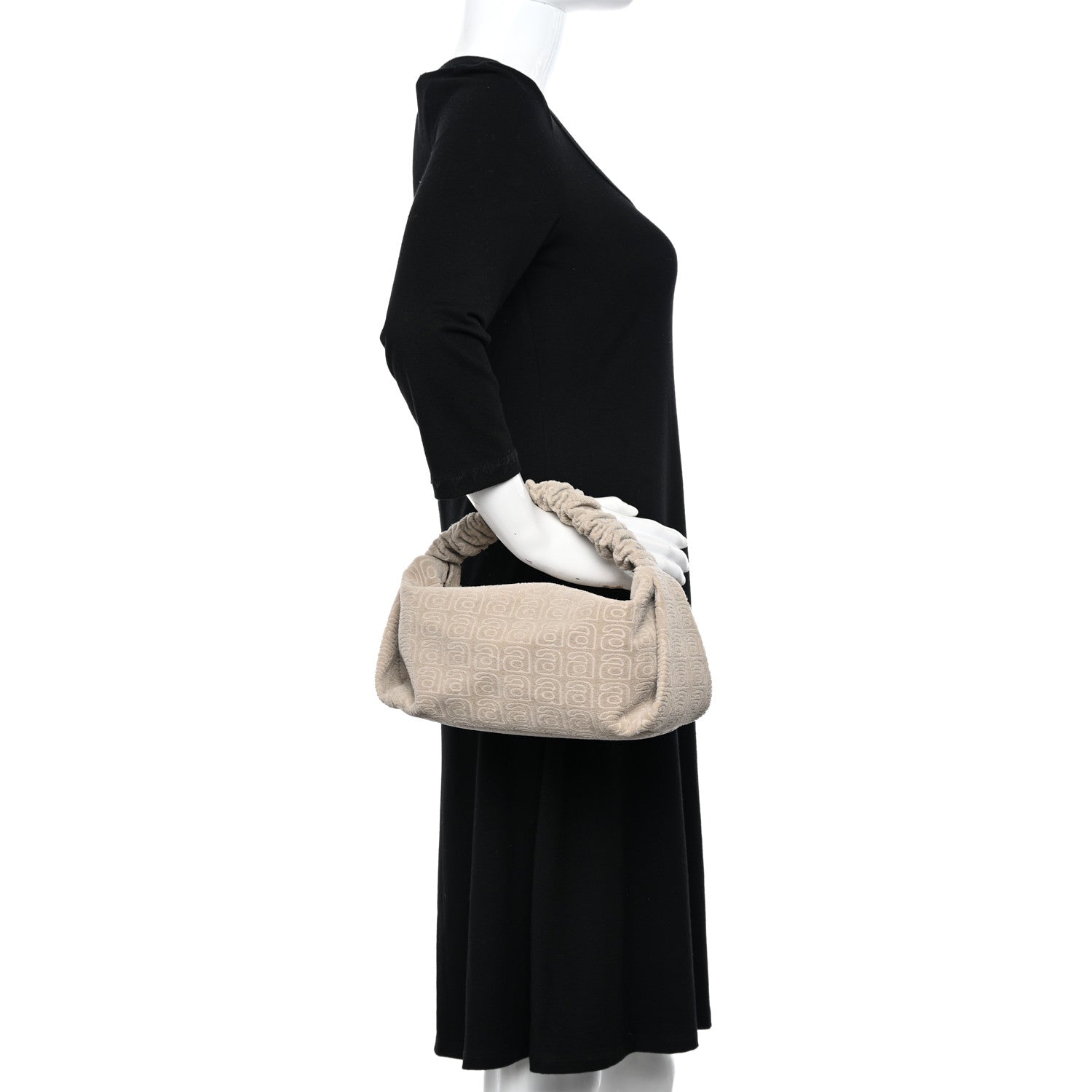 Alexander Wang Velvet Small Scrunchie Bag Simply Taupe 2 of 11