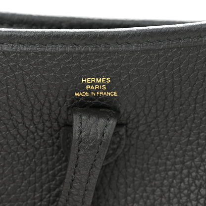 Hermes Taurillon Clemence Evelyne TPM Black 6 of 11