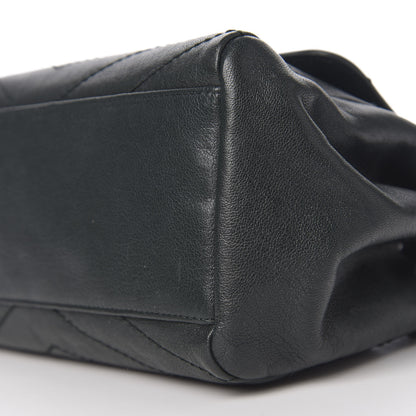 Saint Laurent Vintage Lambskin Chevron Monogram Small Nolita Dark Green 8 of 9