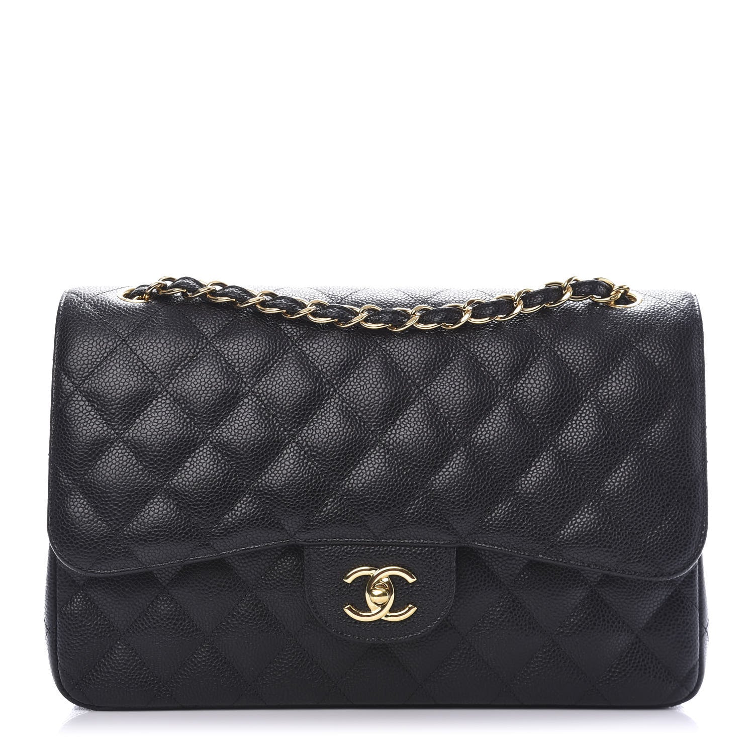 Chanel Caviar Quilted Jumbo Double Flap Black 1 of 11