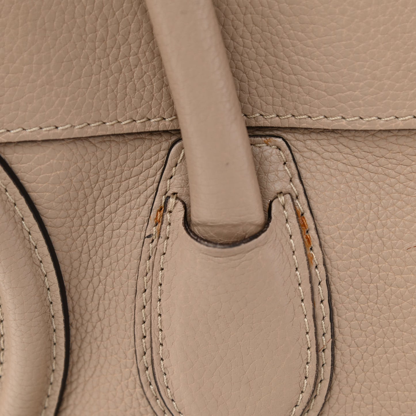 Drummed Calfskin Mini Luggage Dune