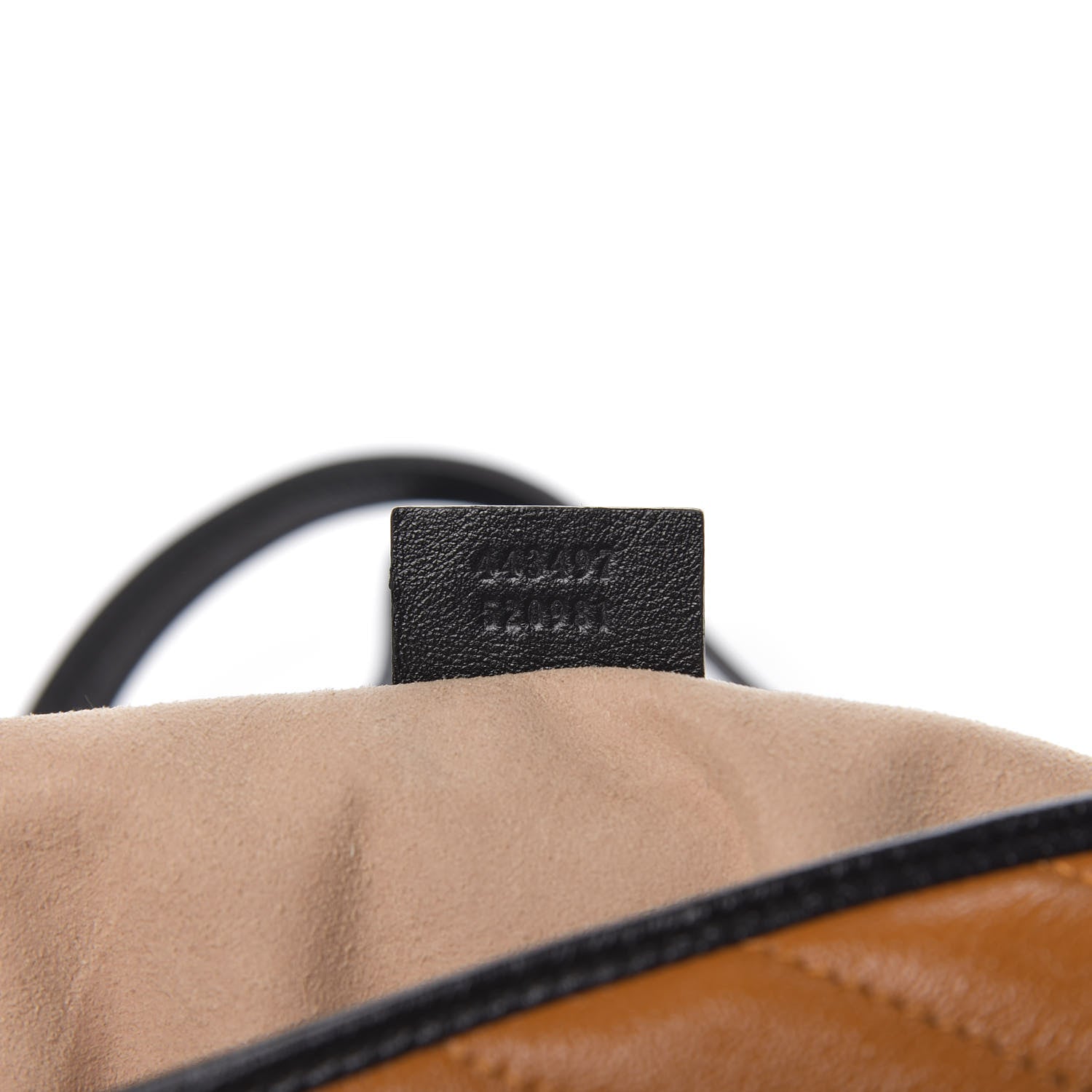 Gucci Vintage Effect Calfskin Matelasse Diagonal Small Torchon GG Marmont Shoulder Bag Cognac Black 7 of 10