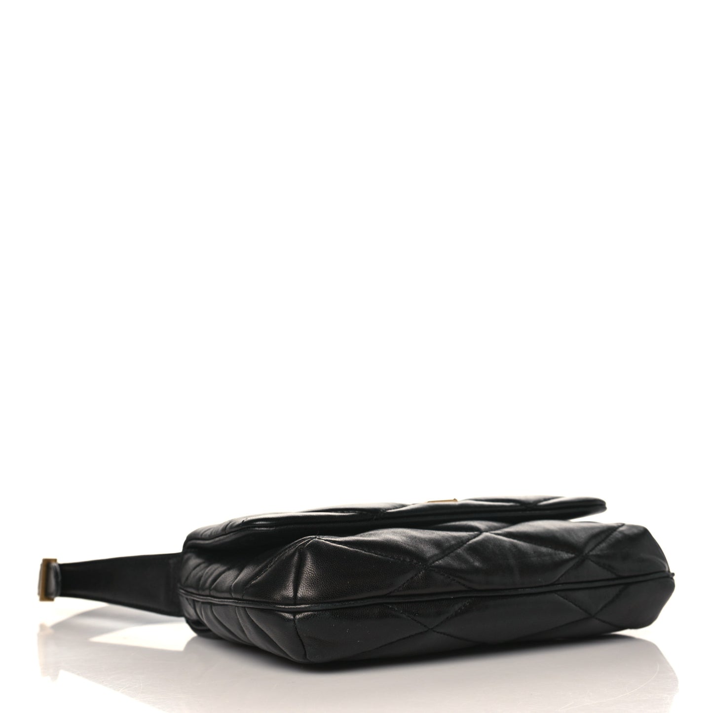 Lambskin Quilted Le 57 Diamond Shoulder Bag Black