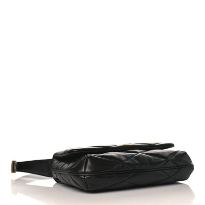 Saint Laurent Lambskin Quilted Le 57 Diamond Shoulder Bag Black 4 of 9