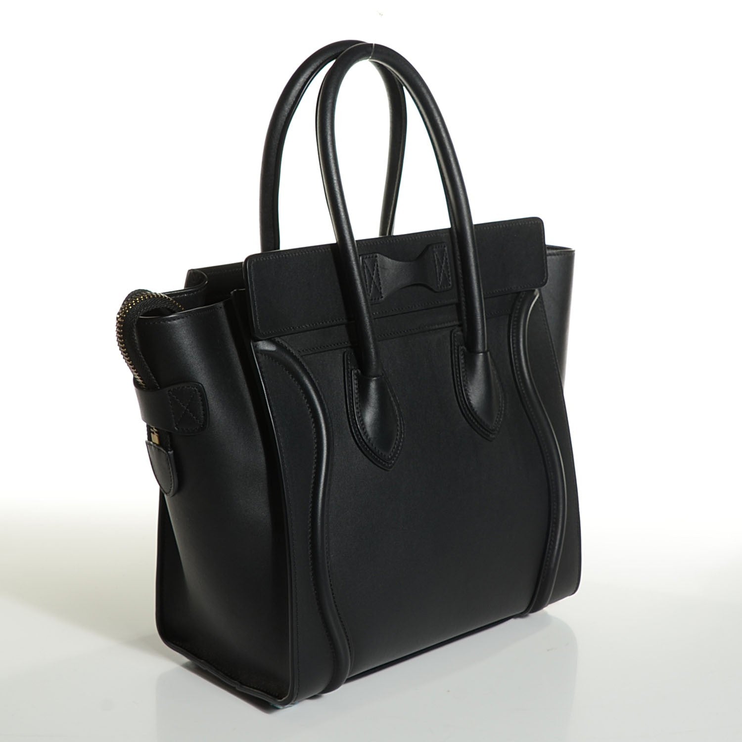 Celine Smooth Calfskin Micro Luggage Black 3 of 8