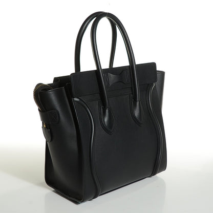 Celine Smooth Calfskin Micro Luggage Black 3 of 8