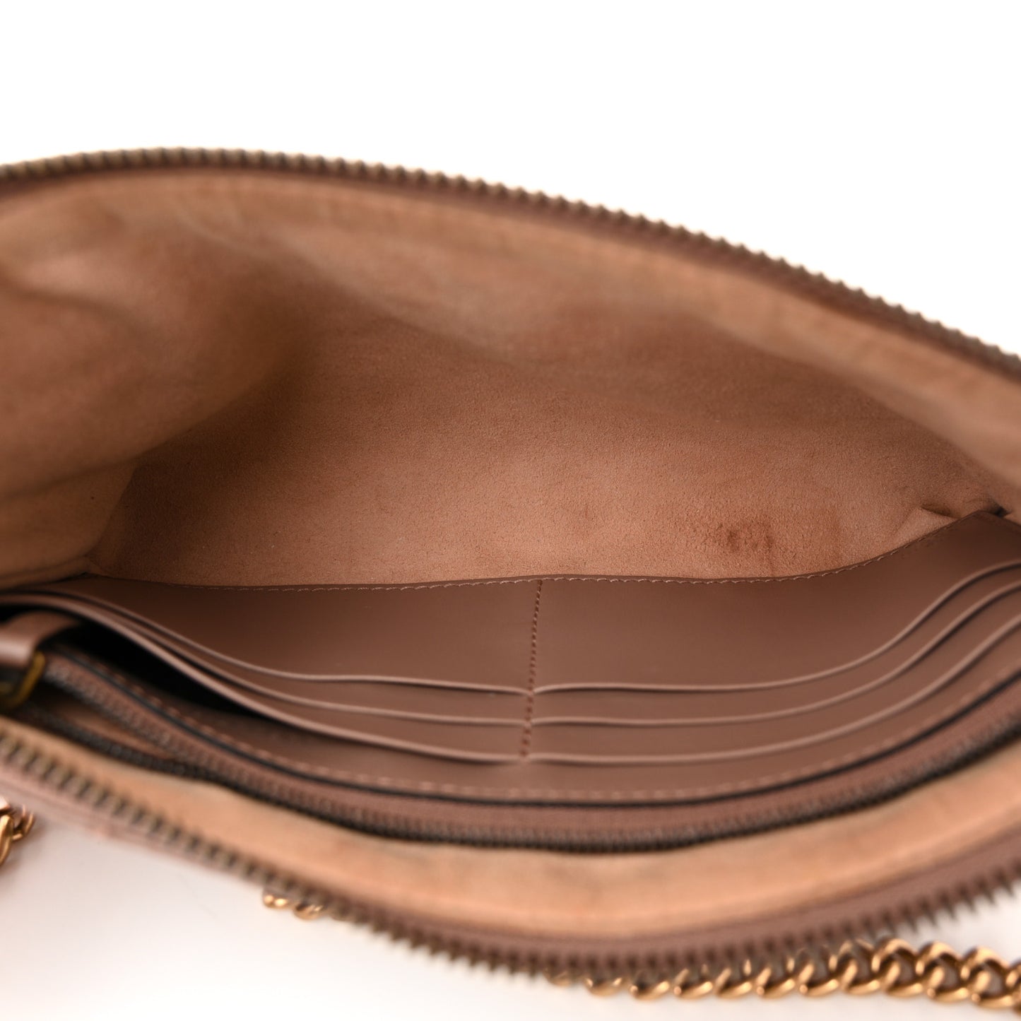 Calfskin Matelasse Mini GG Marmont Chain Bag Porcelain Rose