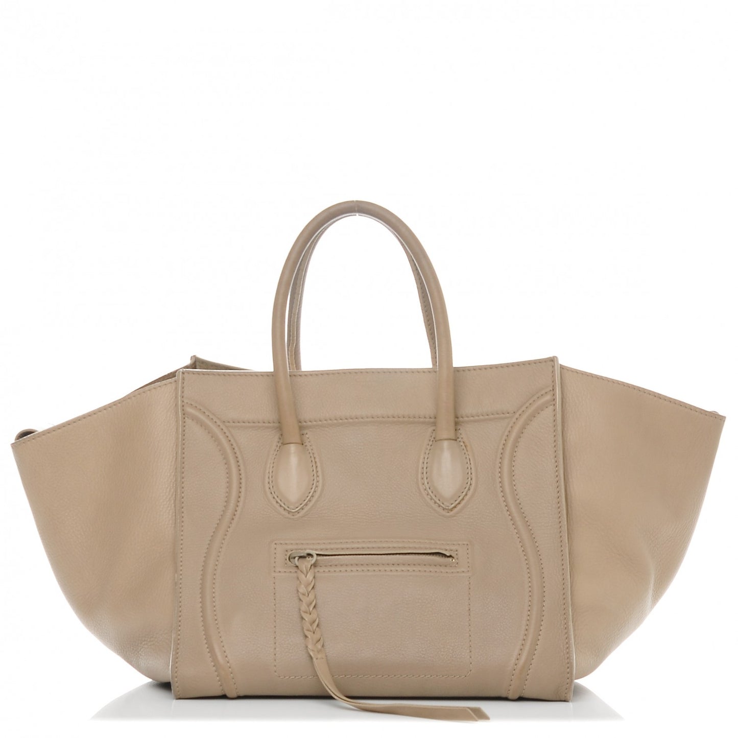 Supple Calfskin Medium Phantom Luggage Light Khaki
