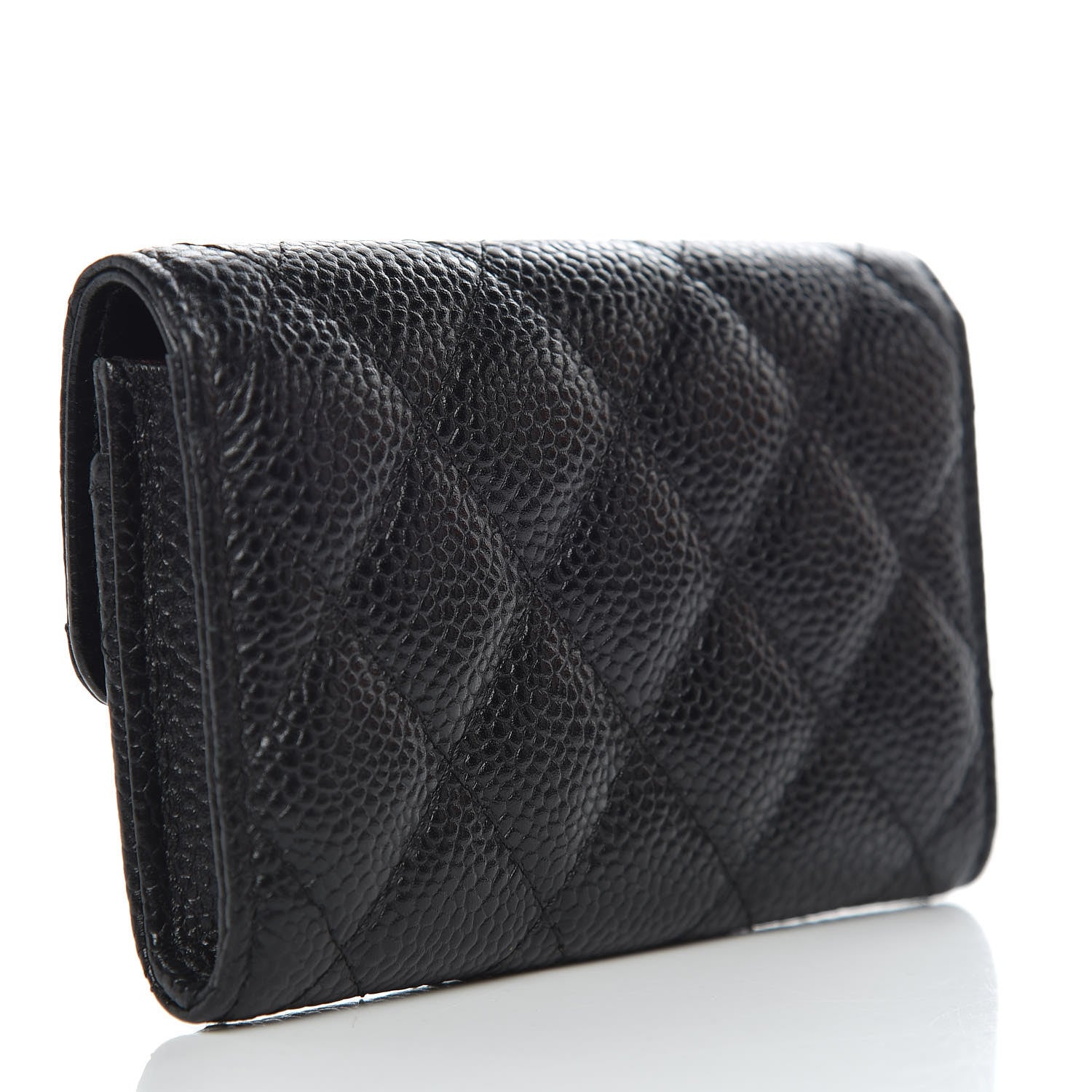 Chanel Caviar Quilted Flap Card Holder Black 3 of 9