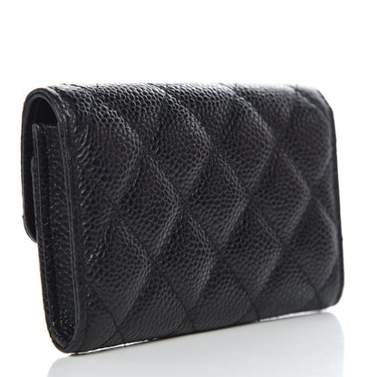 Chanel Caviar Quilted Flap Card Holder Black 3 of 9