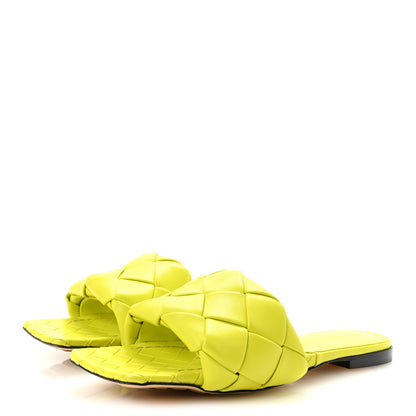 Bottega Veneta Nappa Maxi Intrecciato Lido Flat Sandals 41 Kiwi 4 of 8