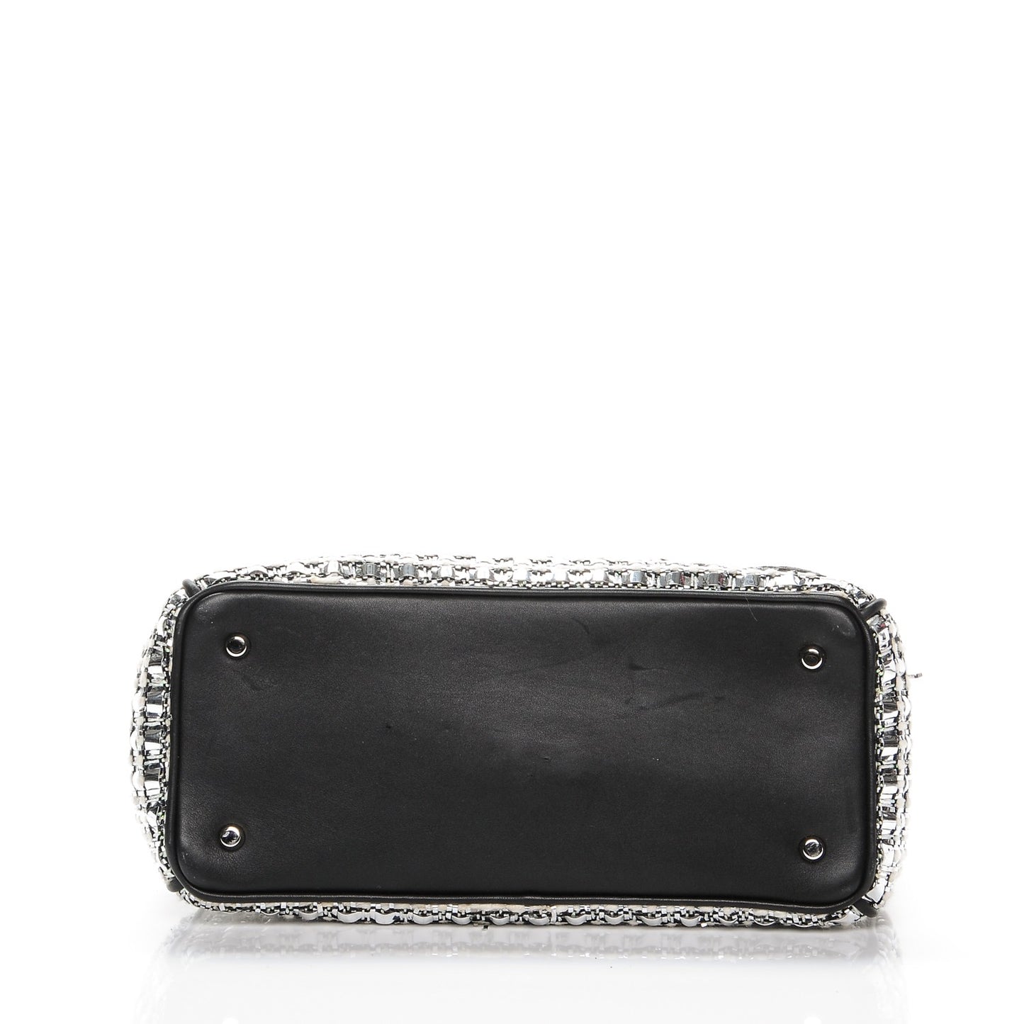 Metallic Tweed Mini Diorissimo Silver
