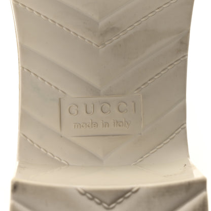 Gucci Rubber Gucci Logo Womens Platform 20/60mm Slide Sandals 40 Mystic White 7 of 8