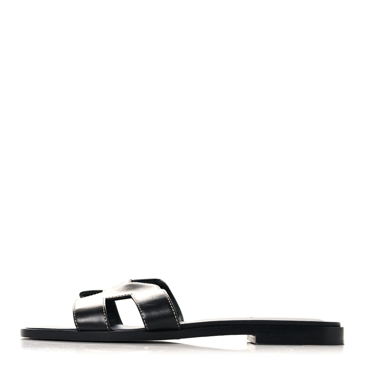 Box Calfskin Oran Sandals 37 Black