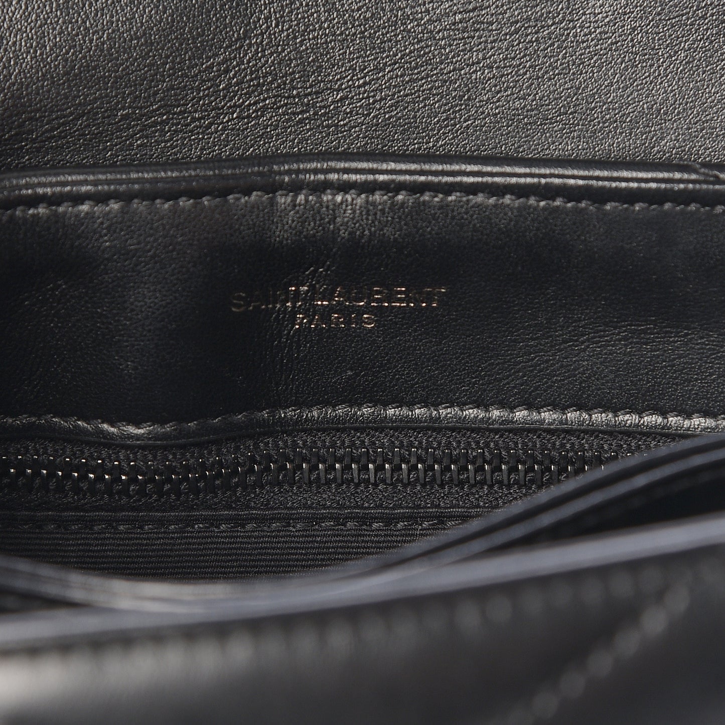 Calfskin Y Quilted Monogram Toy Loulou Crossbody Bag Black
