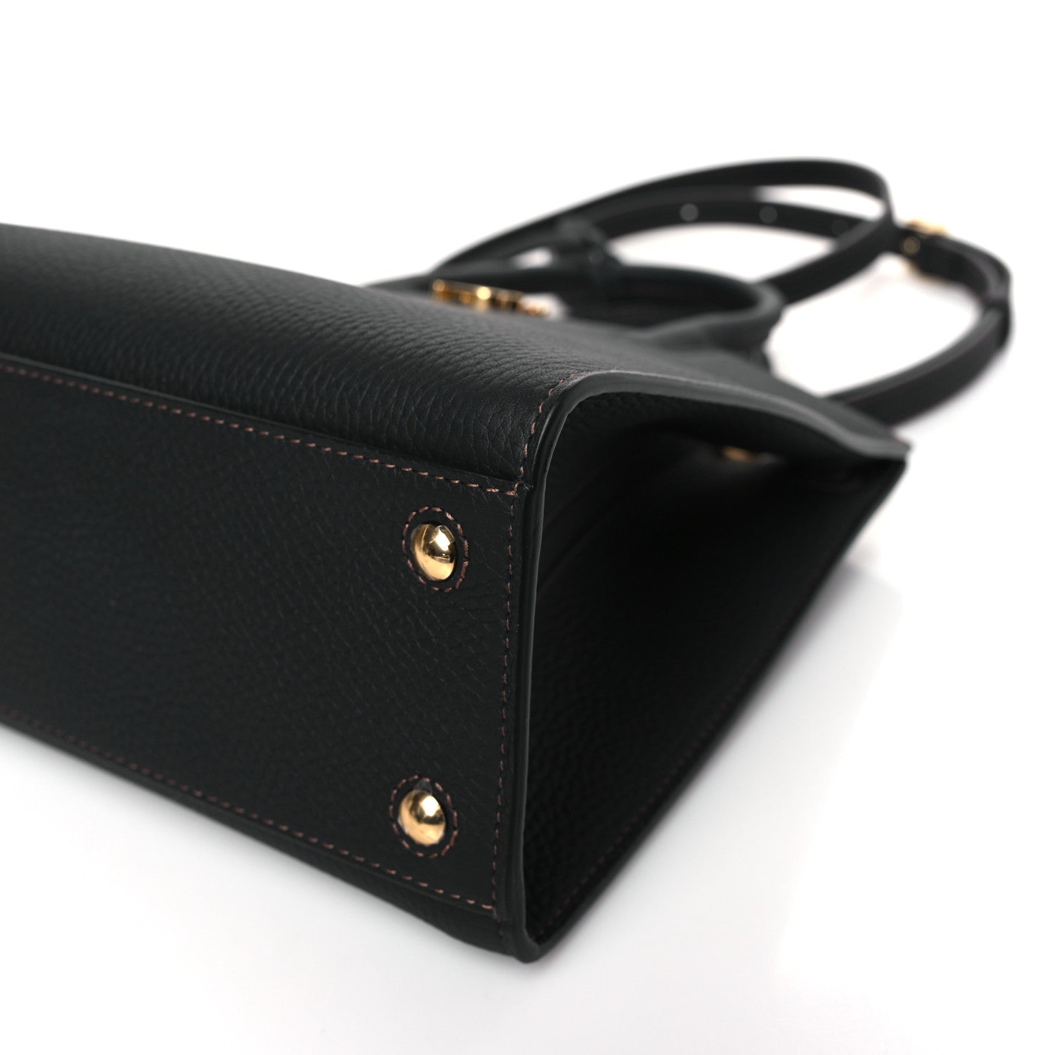 Burberry Grained Calfskin Small Frances Tote Black 8 of 8