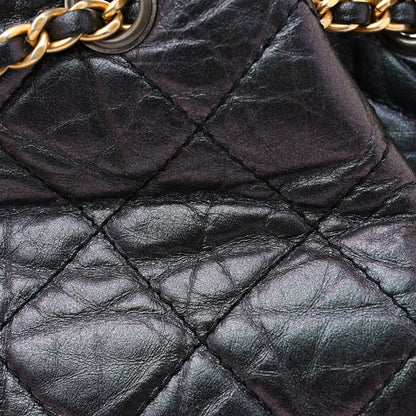 Chanel Iridescent Aged Calfskin Quilted Small Gabrielle Backpack Dark Purple 13 of 13