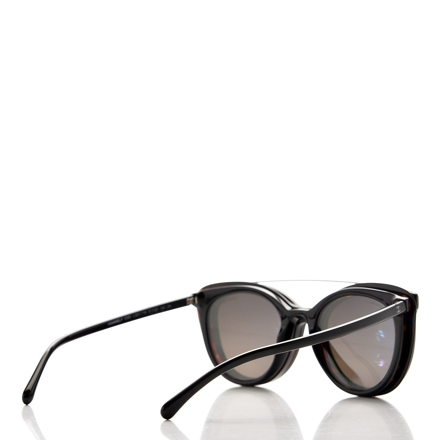 Chanel Clip On Sunglasses 5390 Black Tortoise 6 of 14