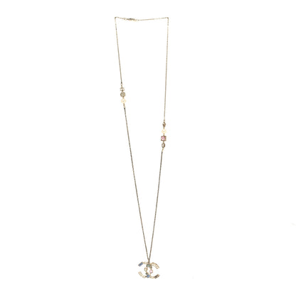Chanel Crystal Pearl Gripoix Poured Glass Necklace Gold 3 of 7