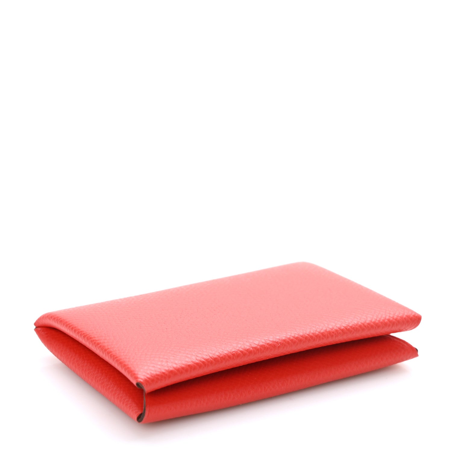 Hermes Epsom Calvi Card Case Rouge De Coeur 4 of 9