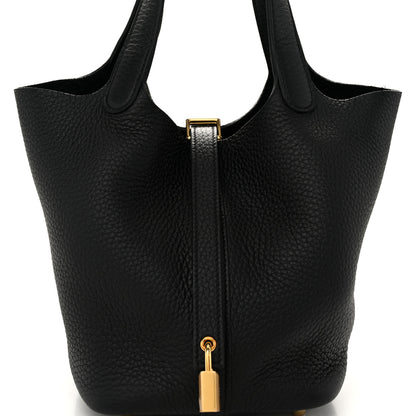 Hermes Taurillon Clemence Picotin Lock 18 PM Black 8 of 11