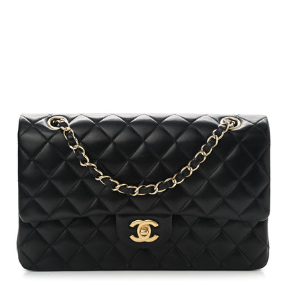 Chanel Lambskin Quilted Medium Double Flap Black 1 of 10