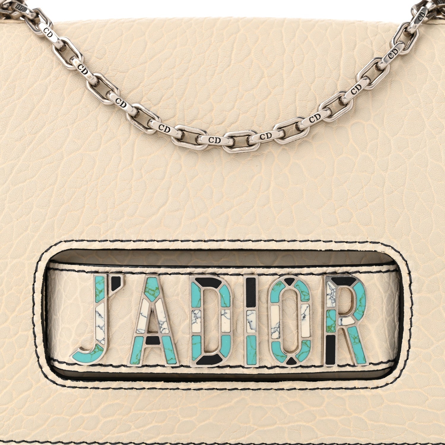 Christian Dior Canyon Grained Lambskin J'Adior Chain Flap Bag Off White 7 of 11