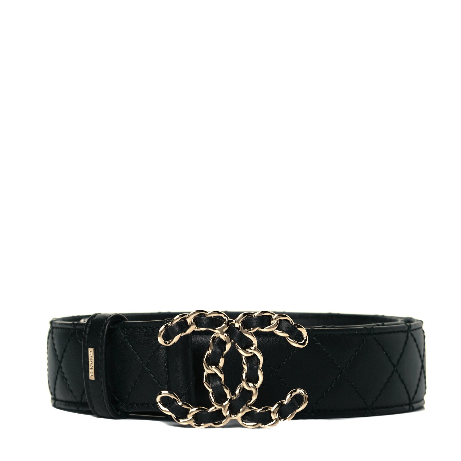 Chanel Lambskin Quilted CC Chain Belt 75 30 Black 1 of 6