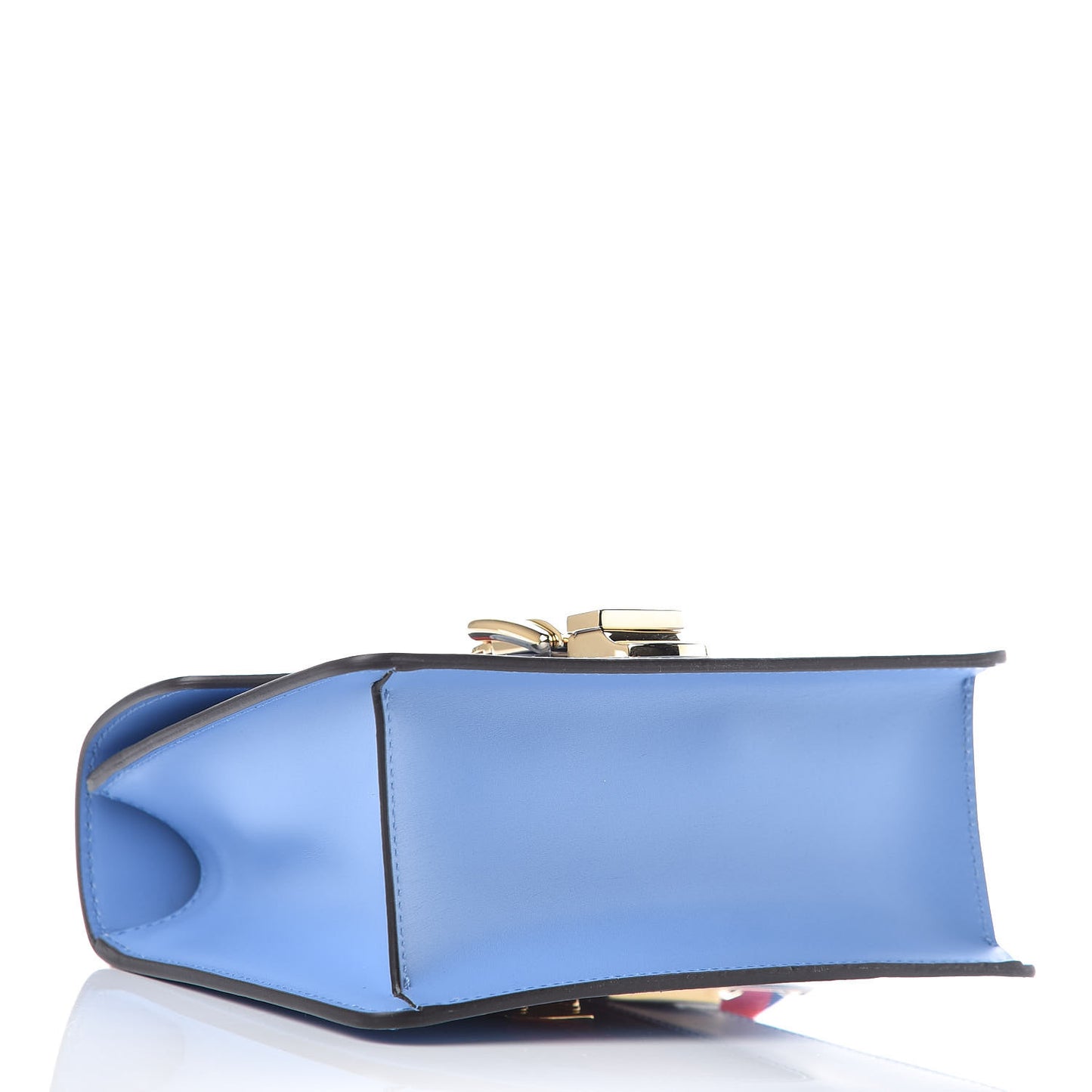 Calfskin Mini Sylvie Chain Shoulder Bag Clear Sky Blue