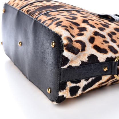 Saint Laurent Calf Hair Printed Oversized Muse Leopard 9 of 10