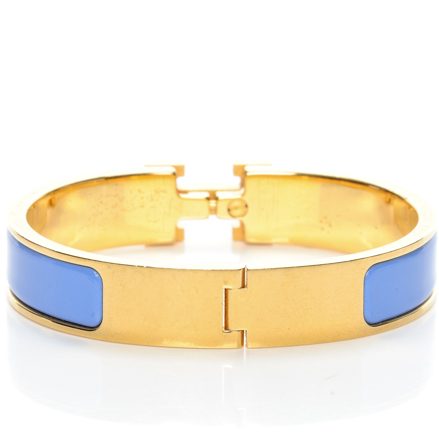 Hermes Enamel Narrow Clic Clac H Bracelet PM Bleu Lavande 3 of 6