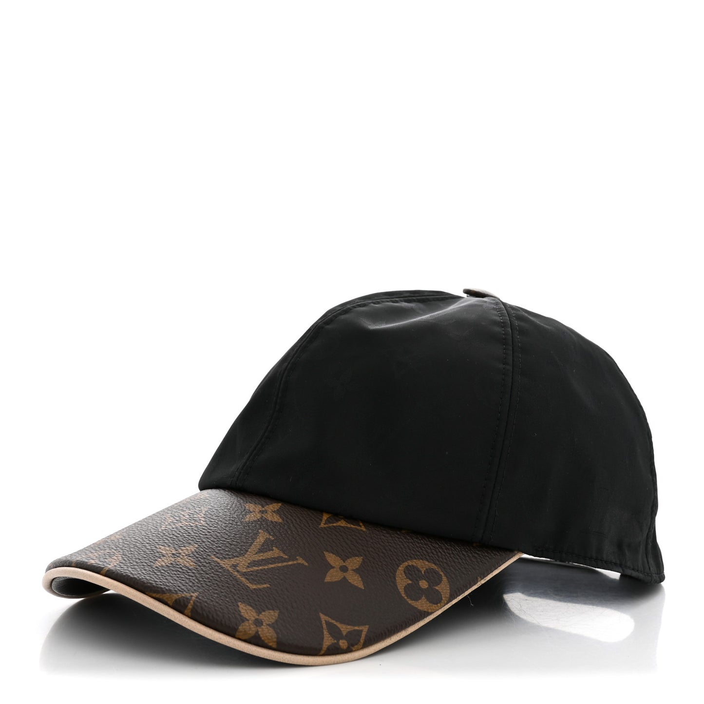 Polyester Silk Monogram LV Get Ready Cap M Black