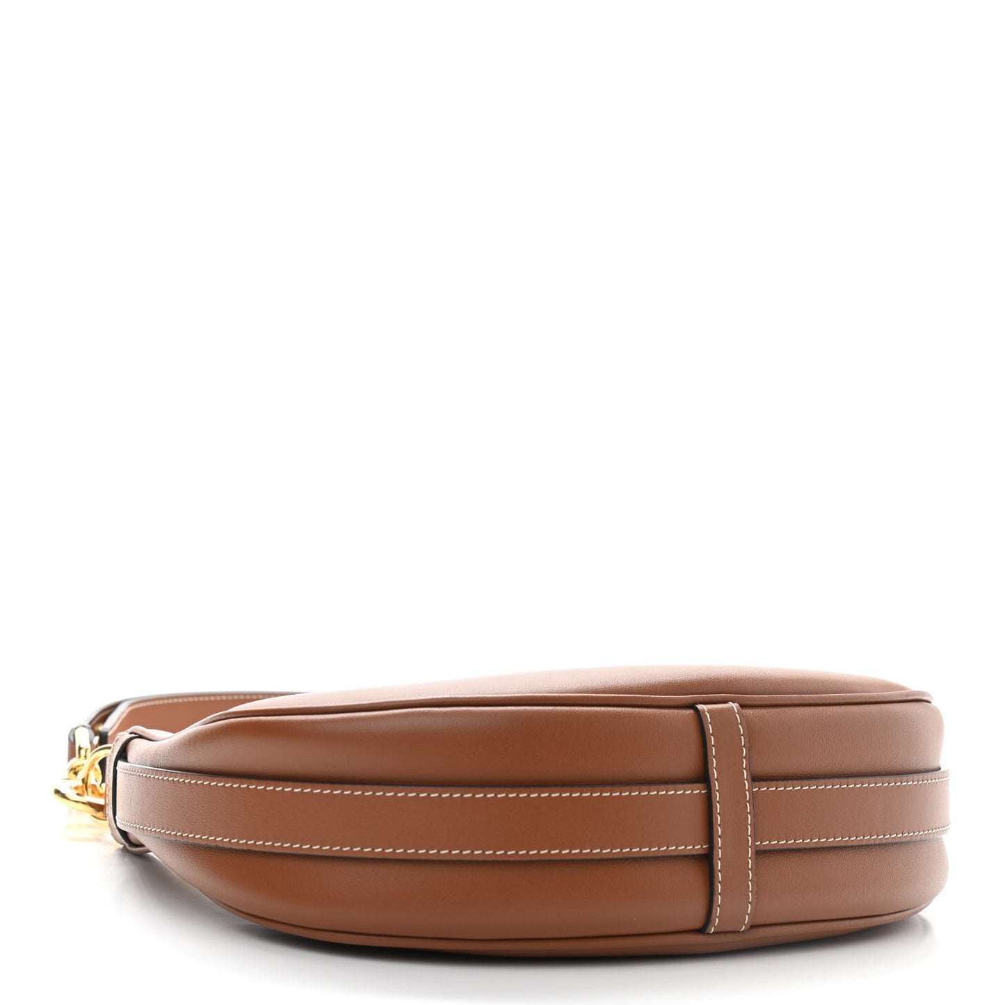 Smooth Calfskin Medium Strap Ava Shoulder Bag Tan