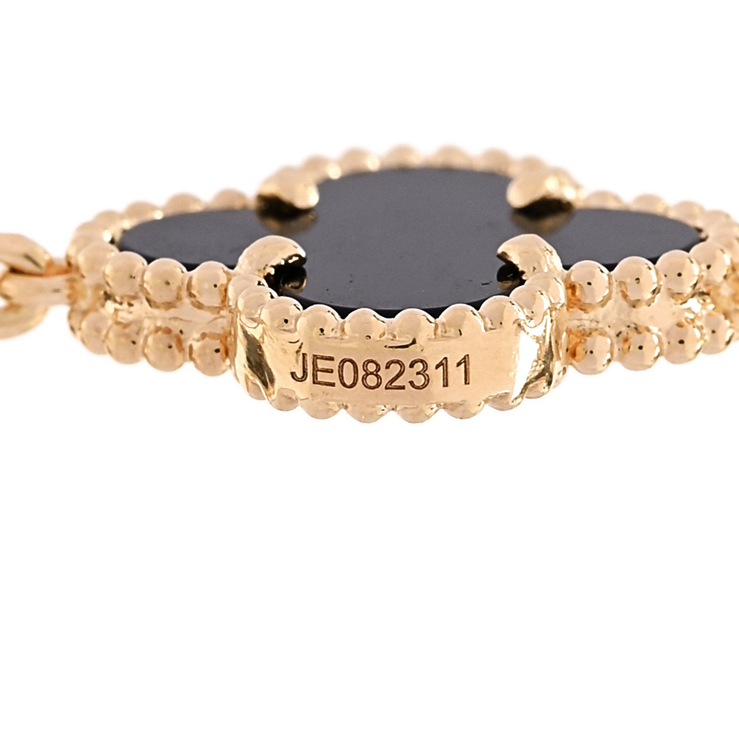 Van Cleef & Arpels 18K Yellow Gold Black Onyx 20 Motifs Vintage