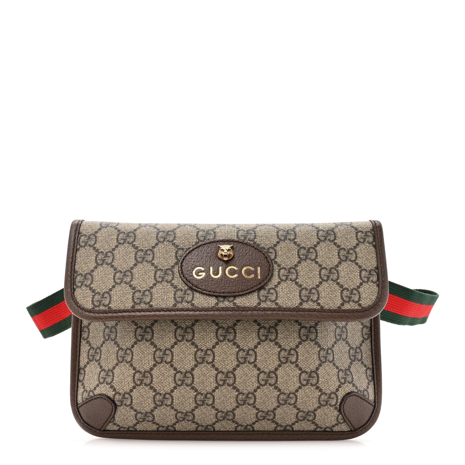 Gucci GG Supreme Monogram Neo Vintage Web Belt Bag Brown 1 of 11