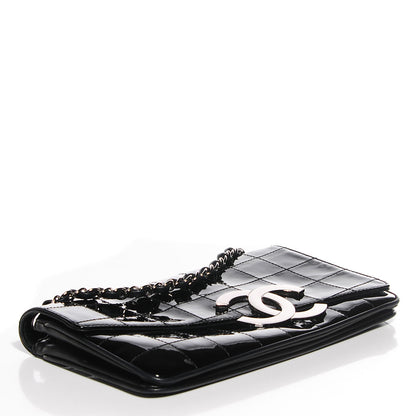 Chanel Patent Stitched Diagonal Flap Black 4 of 7