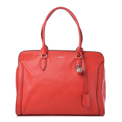 Alexander McQueen Calfskin Large Skull Padlock Zip Around Tote Red 1 of 10