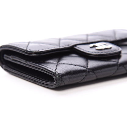 Chanel Lambskin Quilted Flap Card Holder Black 10 of 12