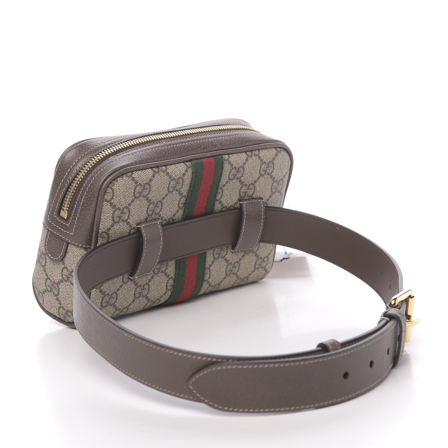 Gucci GG Supreme Monogram Web Small Ophidia Belt Bag 75 30 Dark Brown 3 of 10