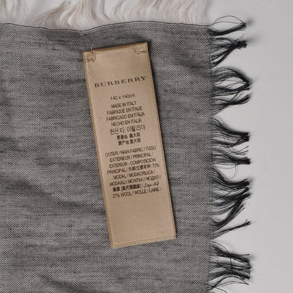 Burberry Modal Wool Giant Check Scarf Dark Trench 3 of 5