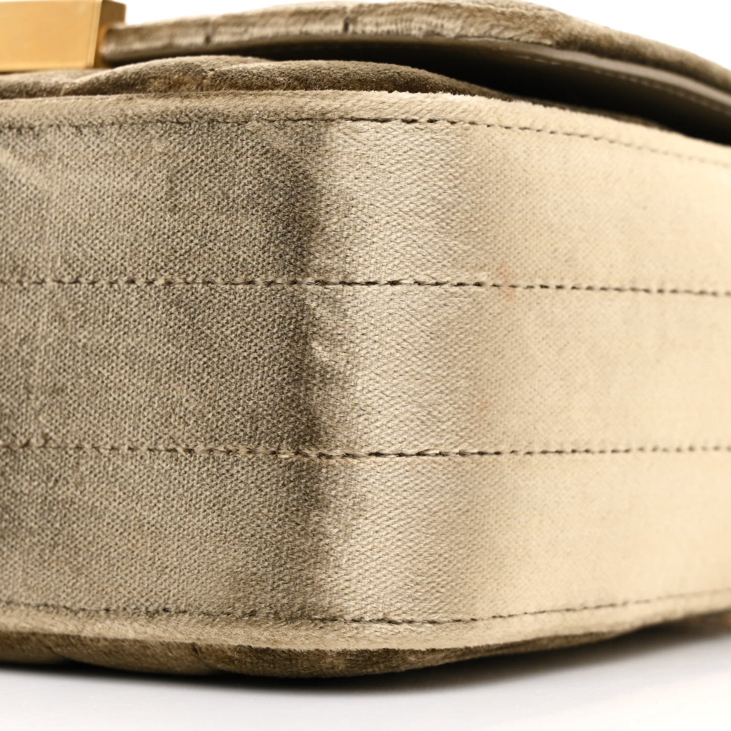 Velvet Matelasse Small Vicky Chain Bag Dark Vintage Olive